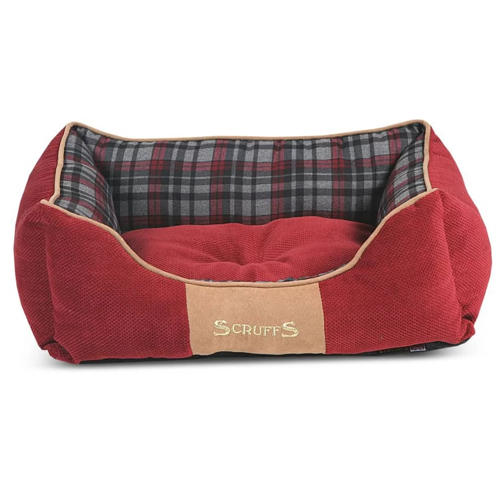 Panier Lavable Rouge Pour Petit Chien – 50x40x20 Cm