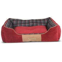 Panier Lavable Rouge Pour Chien – 90x70x20 Cm