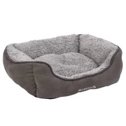 Panier Tout Doux Gris Pour Petit Chien – 50x40x15 Cm