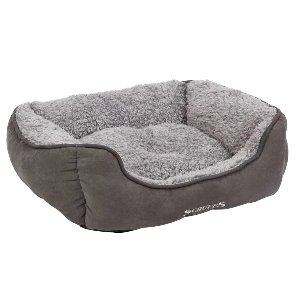Panier Tout Doux Gris Pour Petit Chien – 50x40x15 Cm