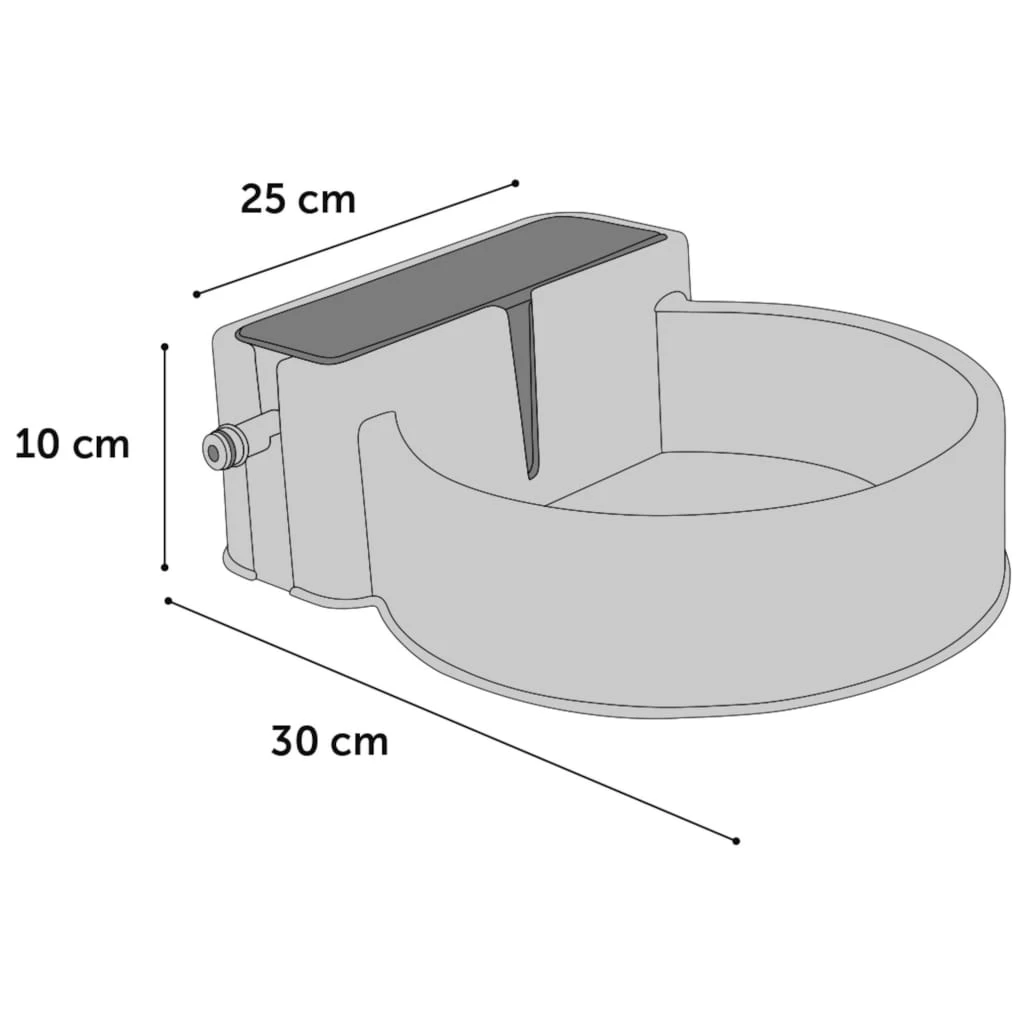 Fontaine à Eau D’extérieur Automatique Gris Pour Chien – 2,5L – Image 6