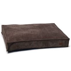 Coussin En Velours Côtelé Marron Pour Chien – 100x70x15 Cm