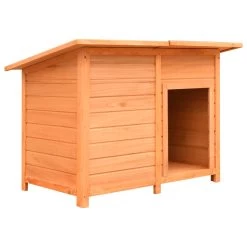 Niche D’extérieur En Bois De Pin Et De Sapin Pour Chien – 120x77x86 Cm