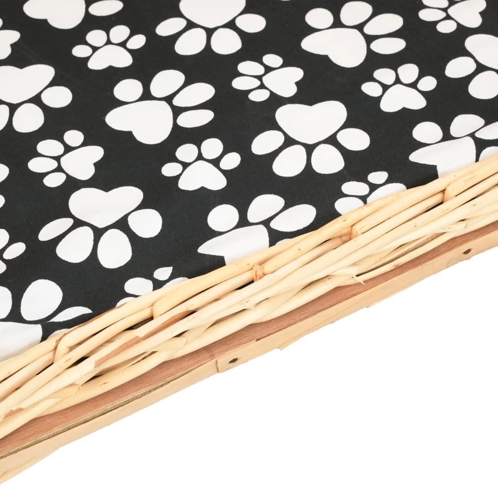 Panier En Osier Beige Pour Petit Chien Avec Coussin – 50x33x30 Cm – Image 5