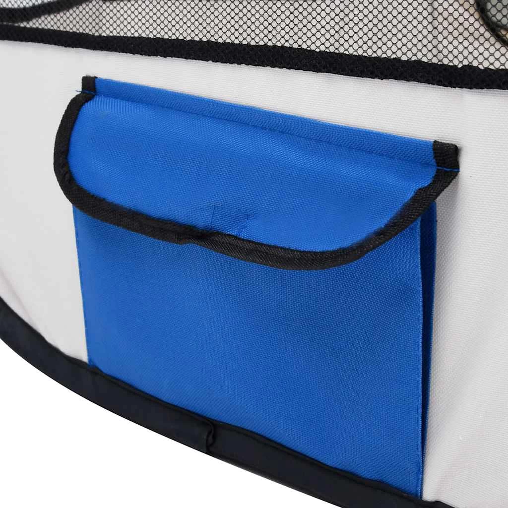 Parc Pliable Bleu Pour Chien Avec Sac De Transport – 145x145x61cm – Image 6