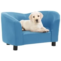 Canapé Pour Chien Turquoise En Similicuir – 67x41x39 Cm