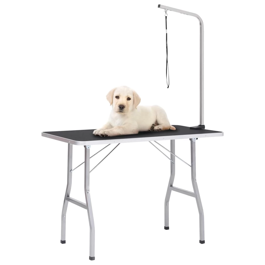 Table De Toilettage Réglable Et Pliable Pour Chien – 1 Attache – Bras Simple – 110x60x75 Cm