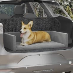 Panier Coffre De Voiture Pour Chien Gris Clair – 110×70 Cm