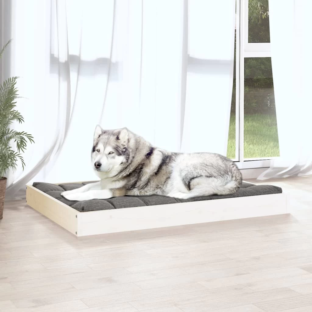 Lit En Bois De Pin Blanc Pour Grand Chien – 101,5x74x9 Cm – Image 5