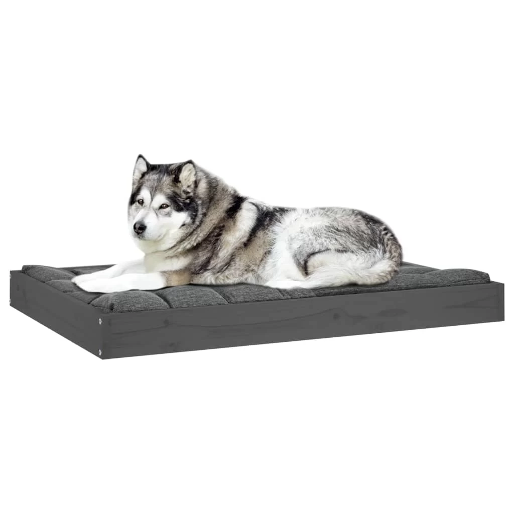 Lit En Bois De Pin Gris Pour Grand Chien – 101,5x74x9 Cm – Image 6