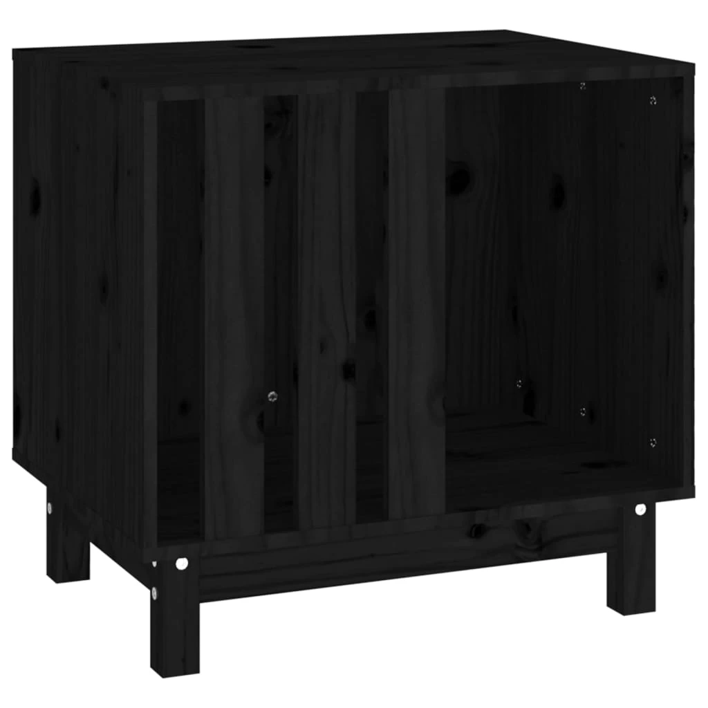 Niche D’intérieur En Bois Noir Pour Chien – 60x45x57 Cm – Image 2