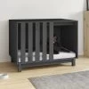 Niche D’intérieur En Bois Gris Pour Chien – 90x60x67 Cm