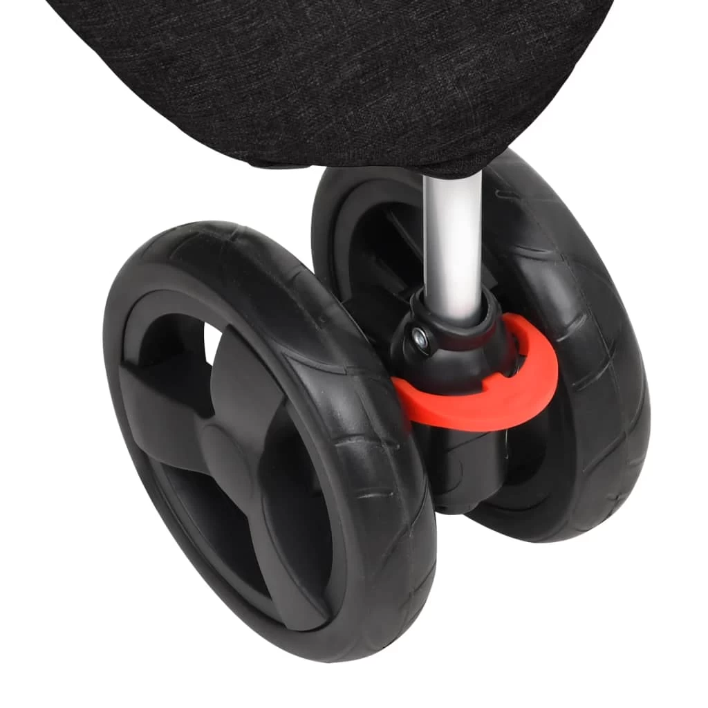 Poussette Pliable Pour Chiens Premium – Noir – Jusqu’à 15kg – Image 9