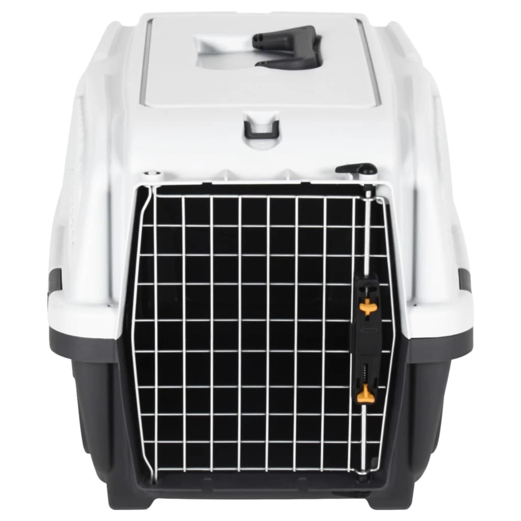 Cage De Transport En Plastique Noir Et Porte En Métal Pour Chien – 60x40x39 Cm – Image 4