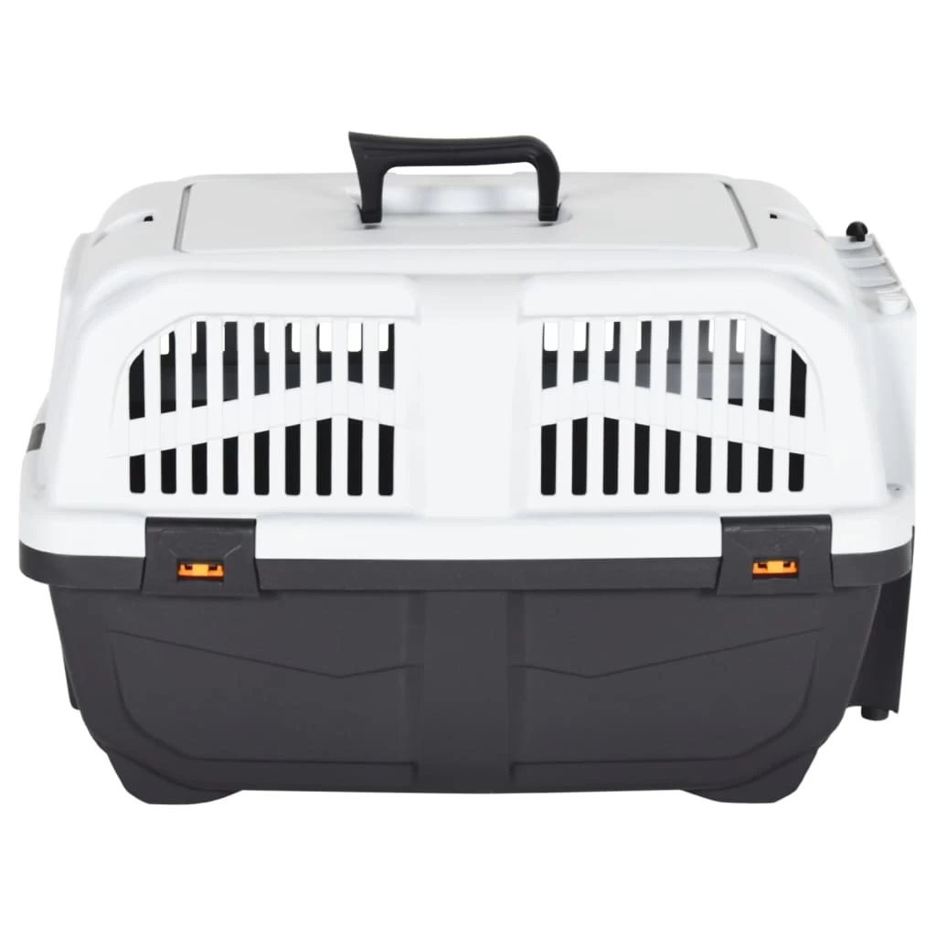 Cage De Transport En Plastique Noir Et Porte En Métal Pour Chien – 60x40x39 Cm – Image 5