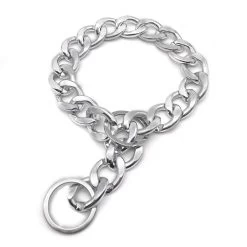Collier Chaîne Chien Acier Inoxydable Argent 15mm