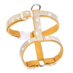 Harnais à Strass Pour Chihuahua Jaune