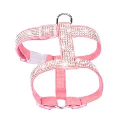 Harnais à Strass Pour Chihuahua Rose