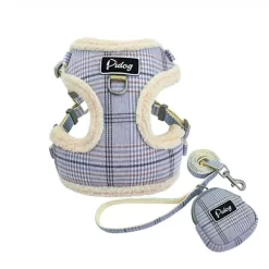 Harnais Veste Confortable Pour Chihuahua Style Anglais Bleu