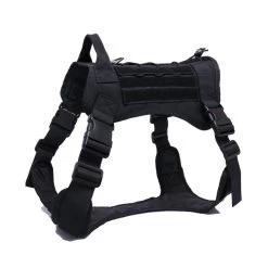 Harnais Tactique Pour Moyen Et Grand Chien Noir