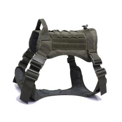 Harnais Tactique Pour Moyen Et Grand Chien Vert