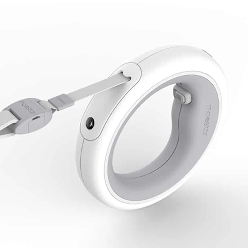 Laisse Rétractable Pour Chien Haut De Gamme Avec LED Gris